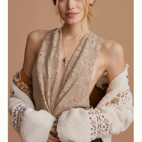 Mes Demoiselles Tops - NWT Mes Demoiselles for Anthropologie Fanti Deep-V Bodysuit